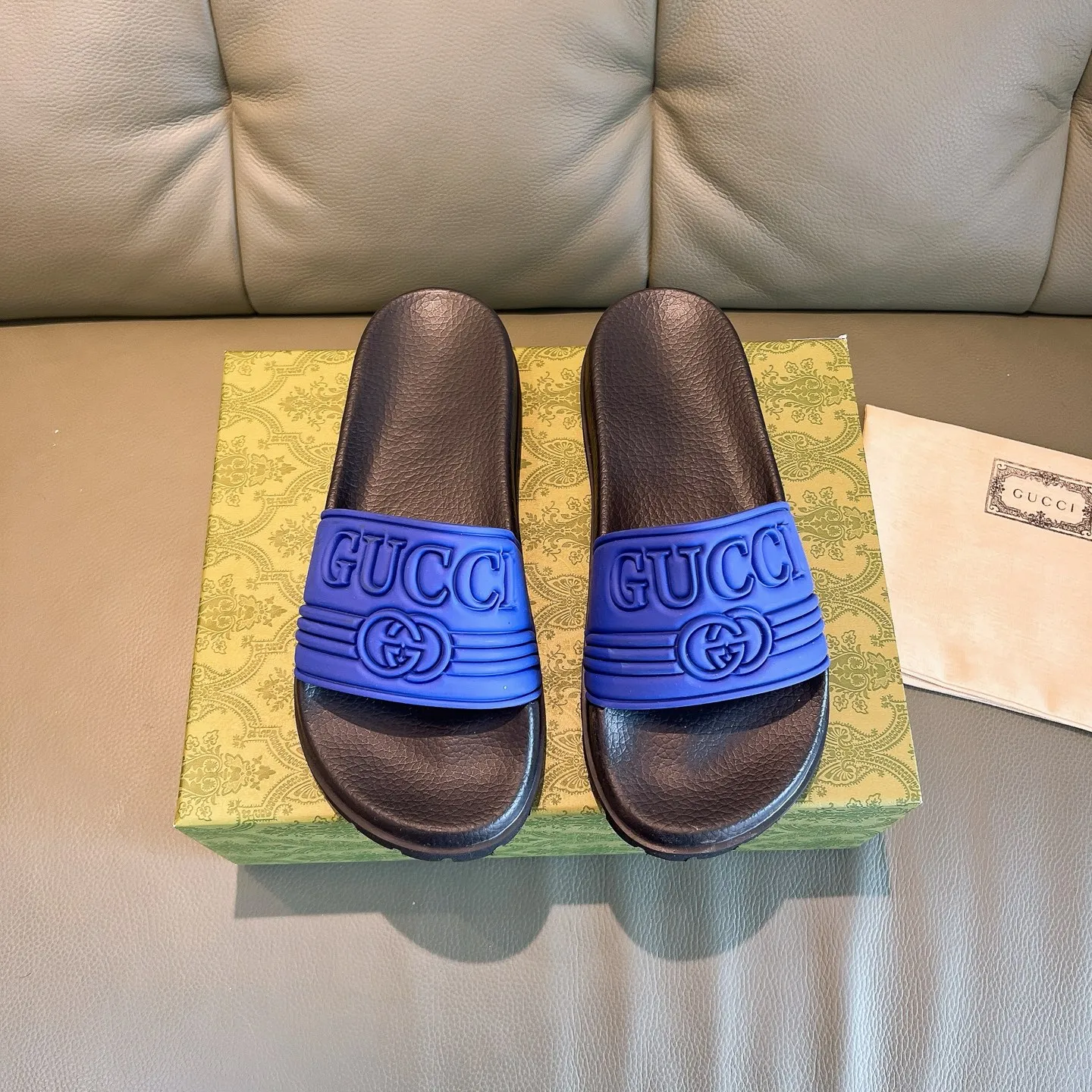 Men's Men's Shoes 130🐮🐮Gucci Gucci Slippers Gucci 2024 latest beach sandals slippers Original molding double G LOGO Original molding consistent Outsole: Men's Men's Shoes u double-layer outsole Size: 35-46